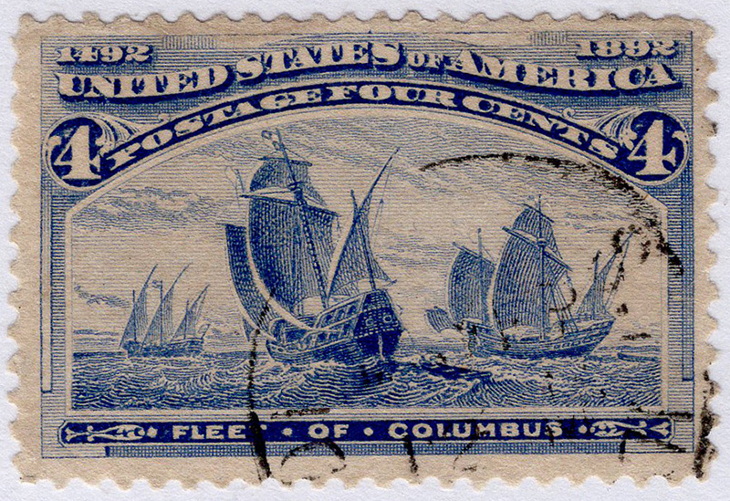 U.S. #233 4c Fleet of Columbus