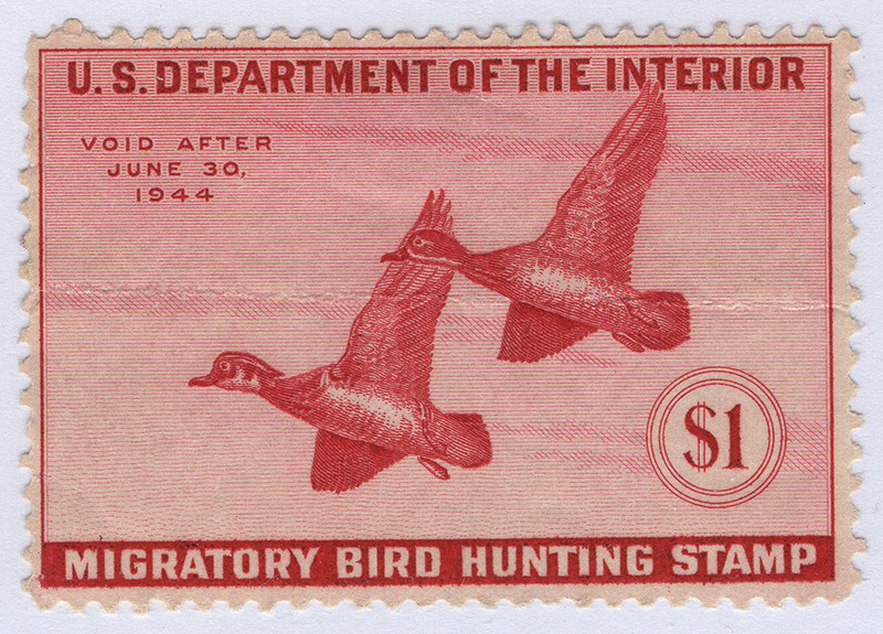 U.S. #RW10 Mint - Wood Ducks - 1943