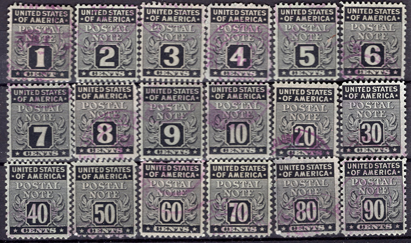 U.S. #PN1-18 Postal Notes