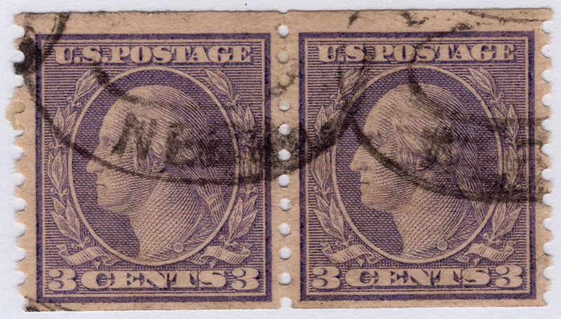 U.S. #494 Pair Used