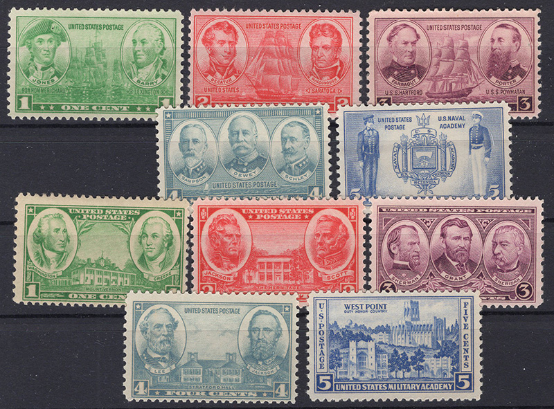 U.S. #785-794 MNH