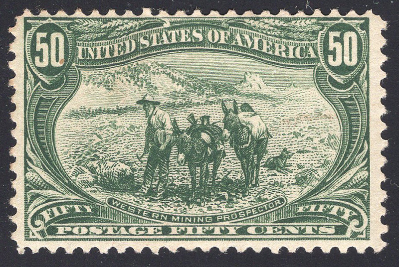 U.S. #291 Western Mining Prospector 50c Mint