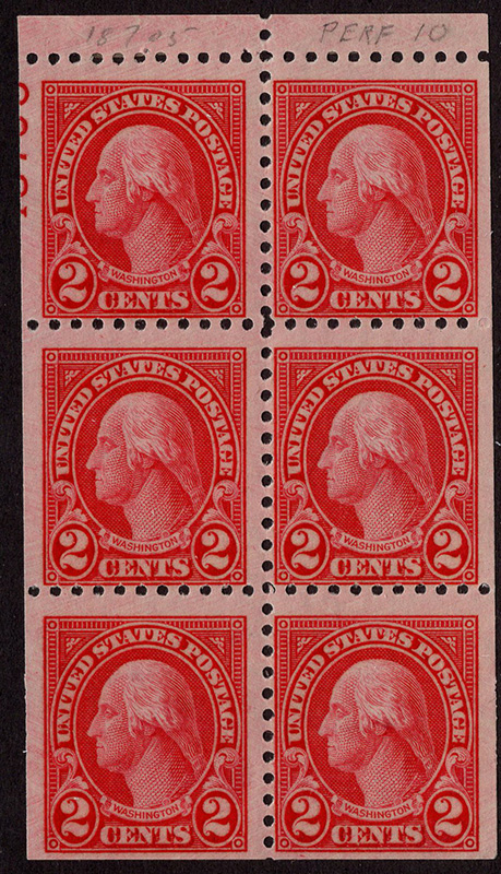 U.S. #583a Booklet Pane of 6 Mint