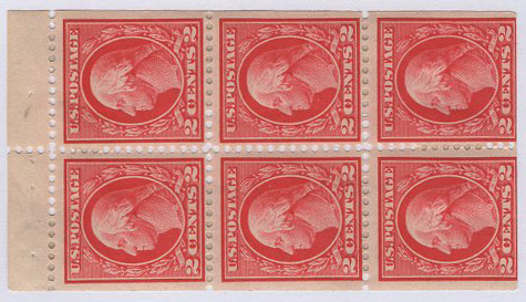U.S. #406a Booklet Pane Mint