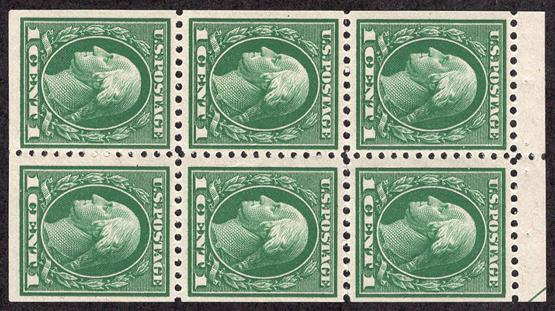 U.S. #498e Booklet Pane Mint