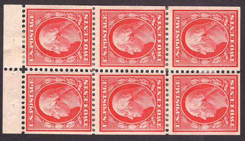 U.S. #332a Booklet Pane Mint