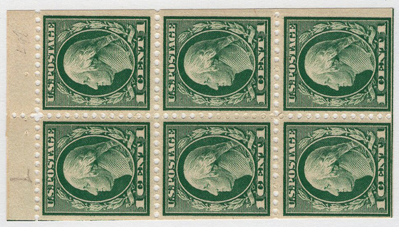 U.S. #498e Franklin Booklet Pane of 6 Mint
