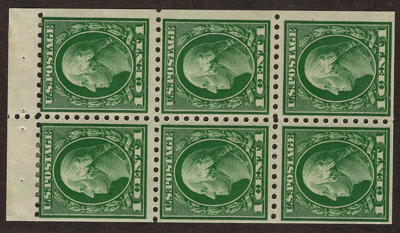 U.S. #424d Franklin Booklet Pane of 6 Mint