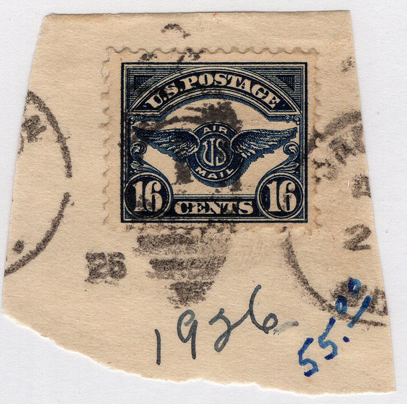 U.S. #C5 16c AirEmblem Used on piece