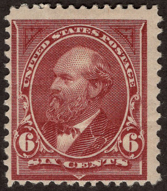 U.S. #256  6c Garfield - Mint