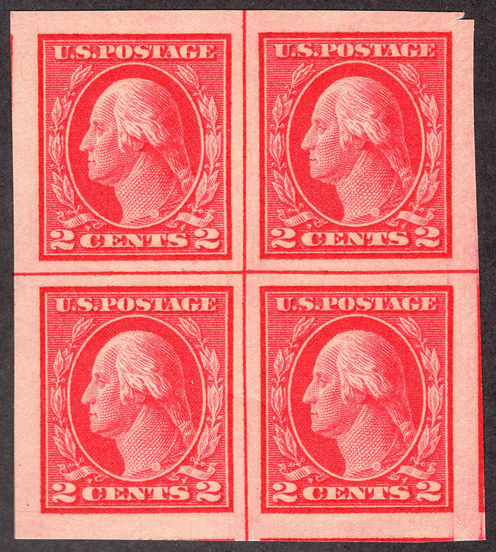 U.S. #182 Center Lines Block of 4