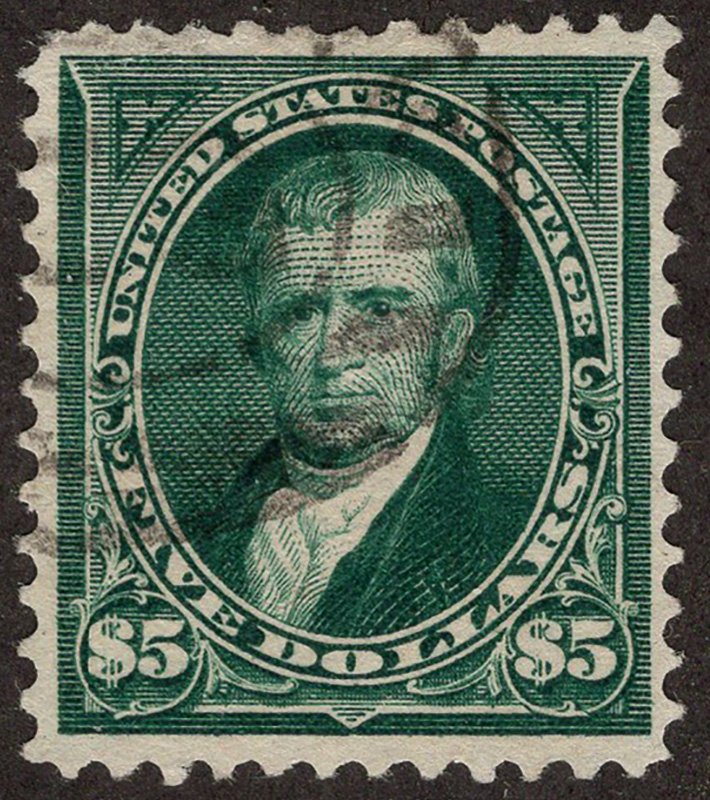 U.S. #245 $5 Columbian Used, Light Cancel