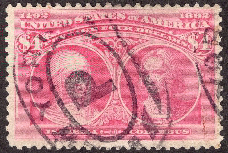 U.S. #244 $4 Queen Isabella and Columbus - Used