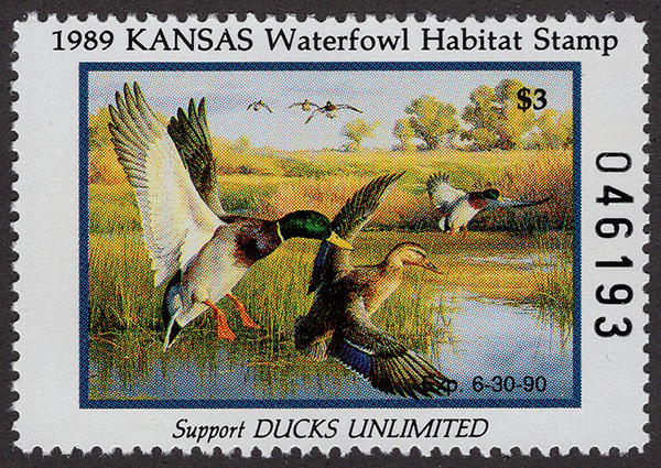 Kansas Duck Stamp 1989