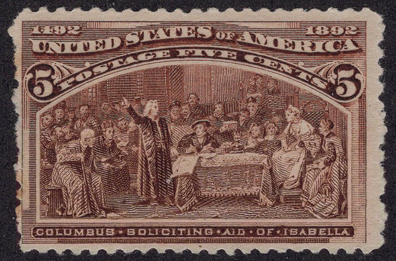 U.S. #234 5c Columbian Mint No Gum