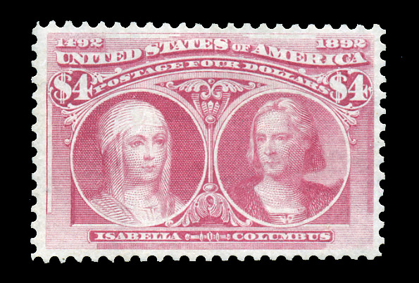 U.S. #244 $4 Queen Isabella and Columbus - Mint