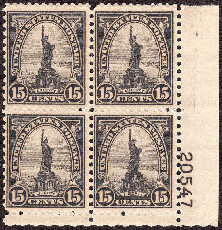 U.S. #696 Plate # Block MNH