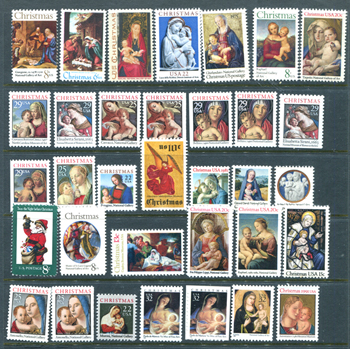 U.S. Christmas Issues on Stock Page