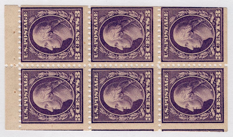 U.S. #502b Washington Booklet Pane of 6 Mint