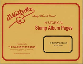 White Ace Christmas Seals Blank Pages
