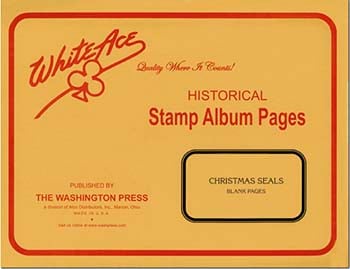 White Ace Christmas Seals Blank Pages