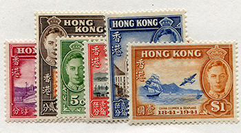 Hong Kong #168-73 mint